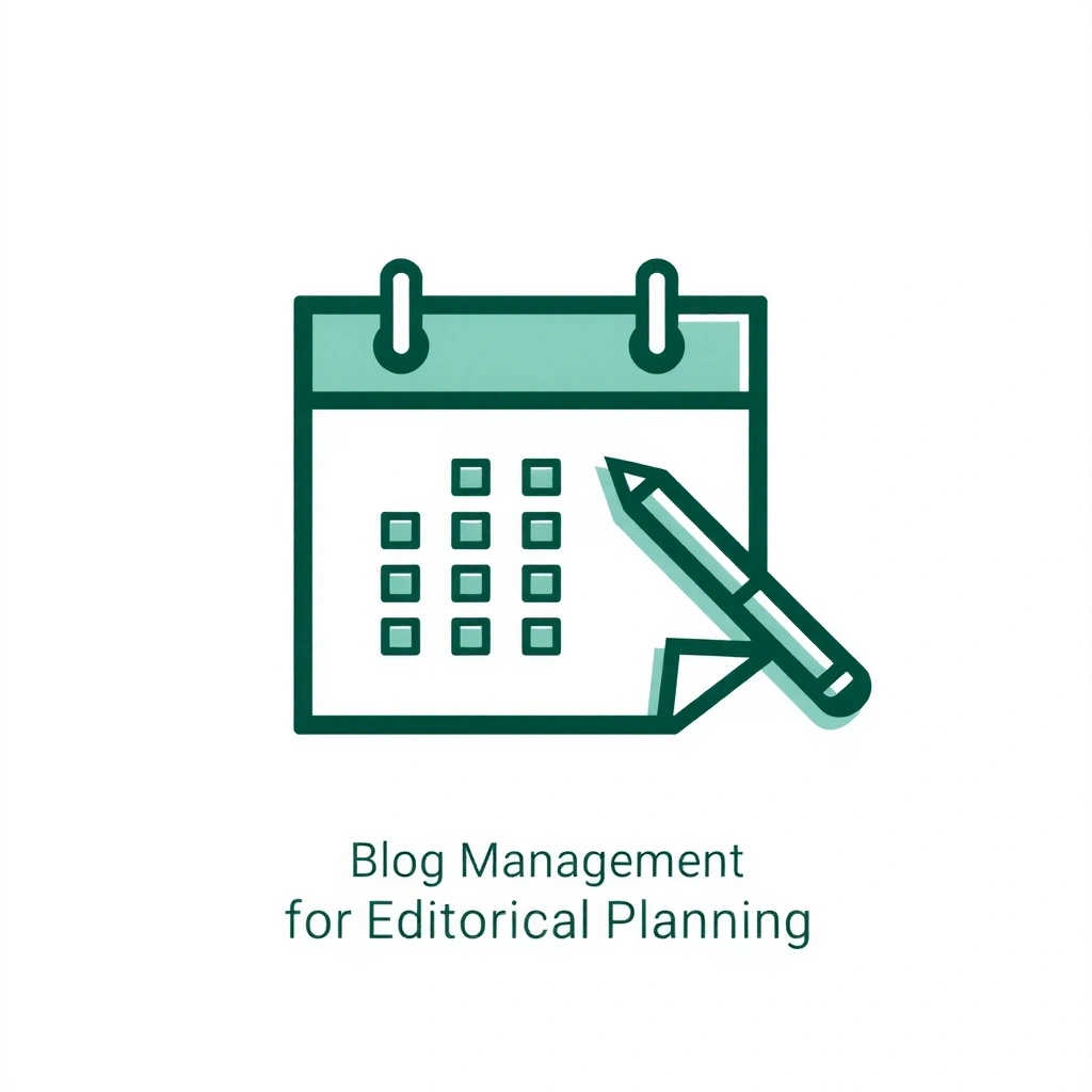 Calendar with a pen, symbolizing blog management